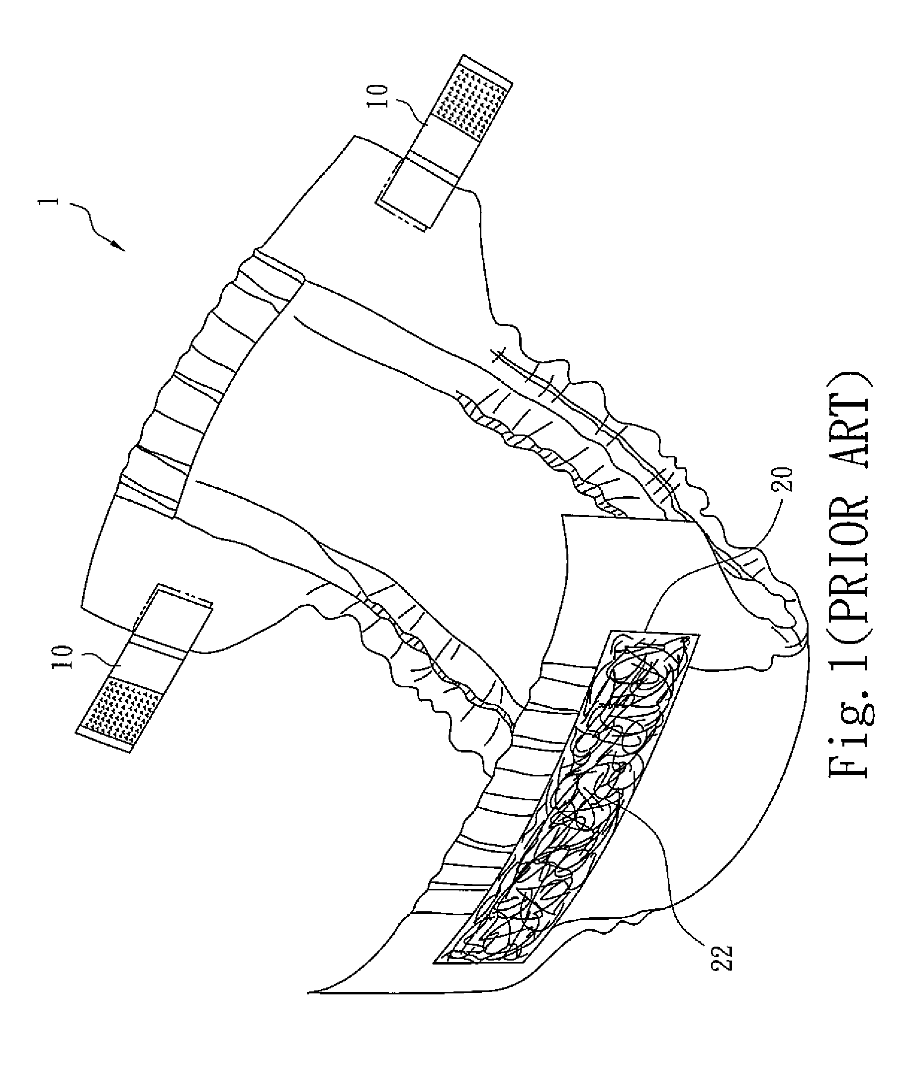 Fastening strap for disposable absorbing articles, method for manufacturing the same and disposable absorbing articles including the same