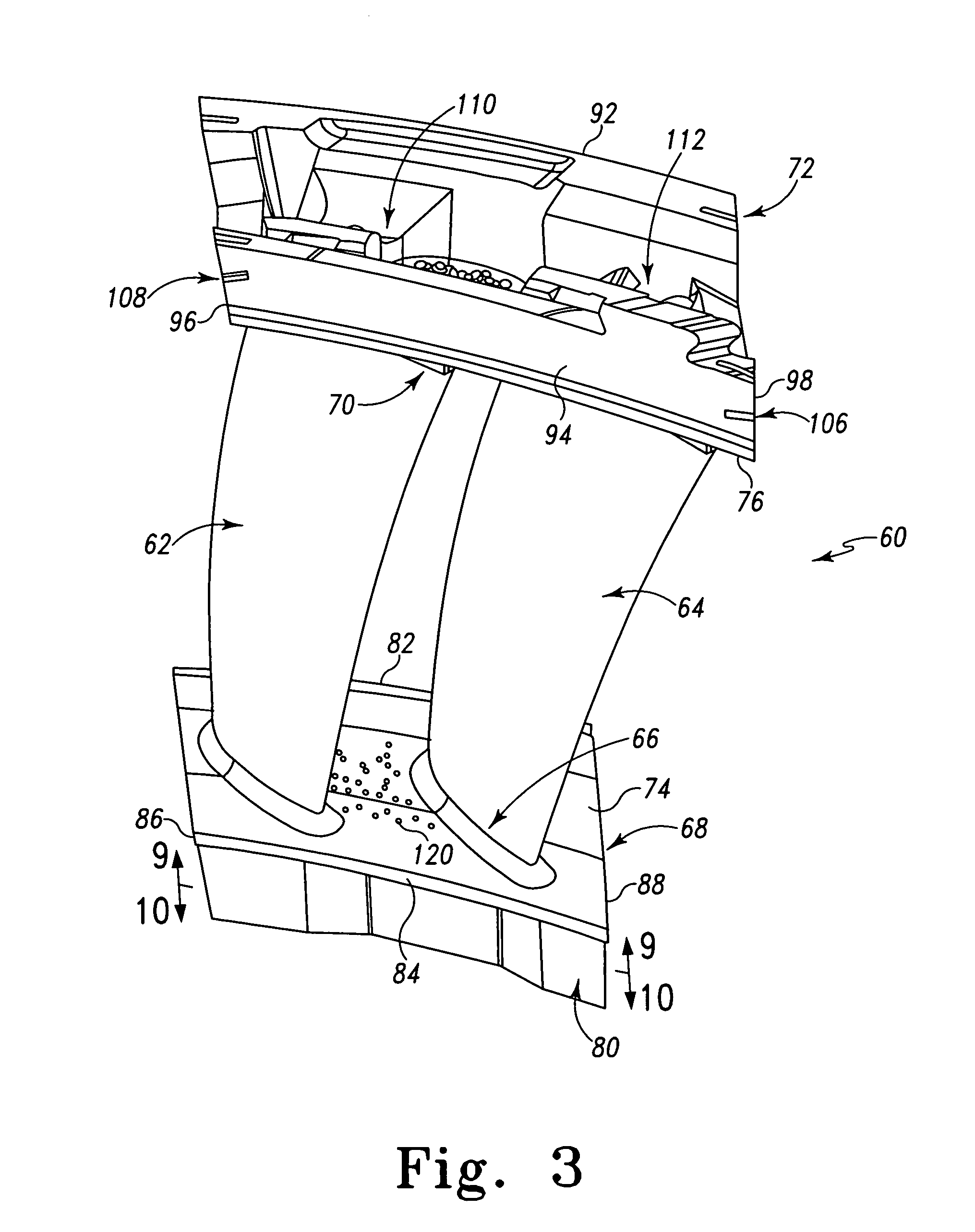 Vane platform cooling