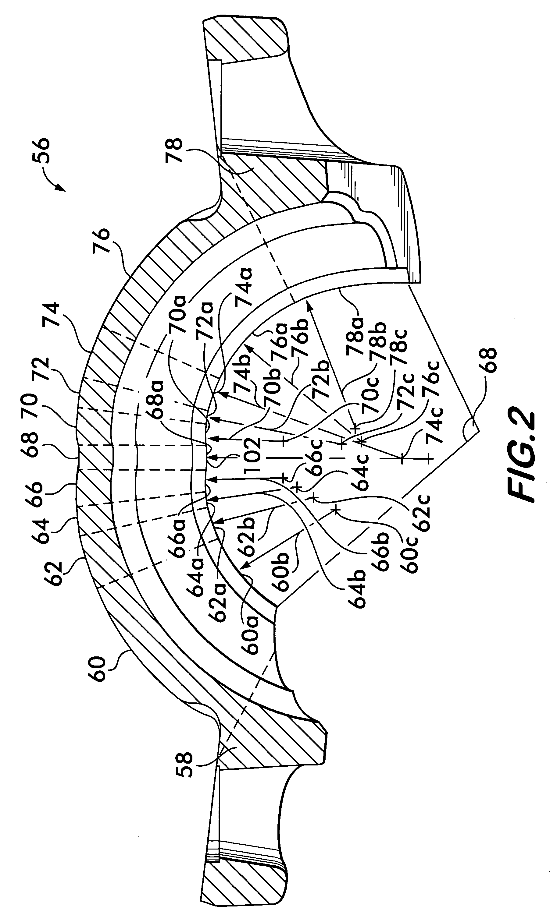 Deformable pipe coupling having multiple radii of curvature