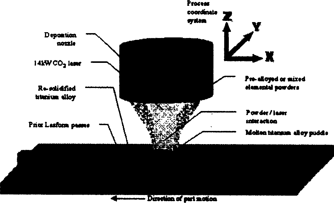 Laser stereo shaping method for preparing buccal metal prosthesis