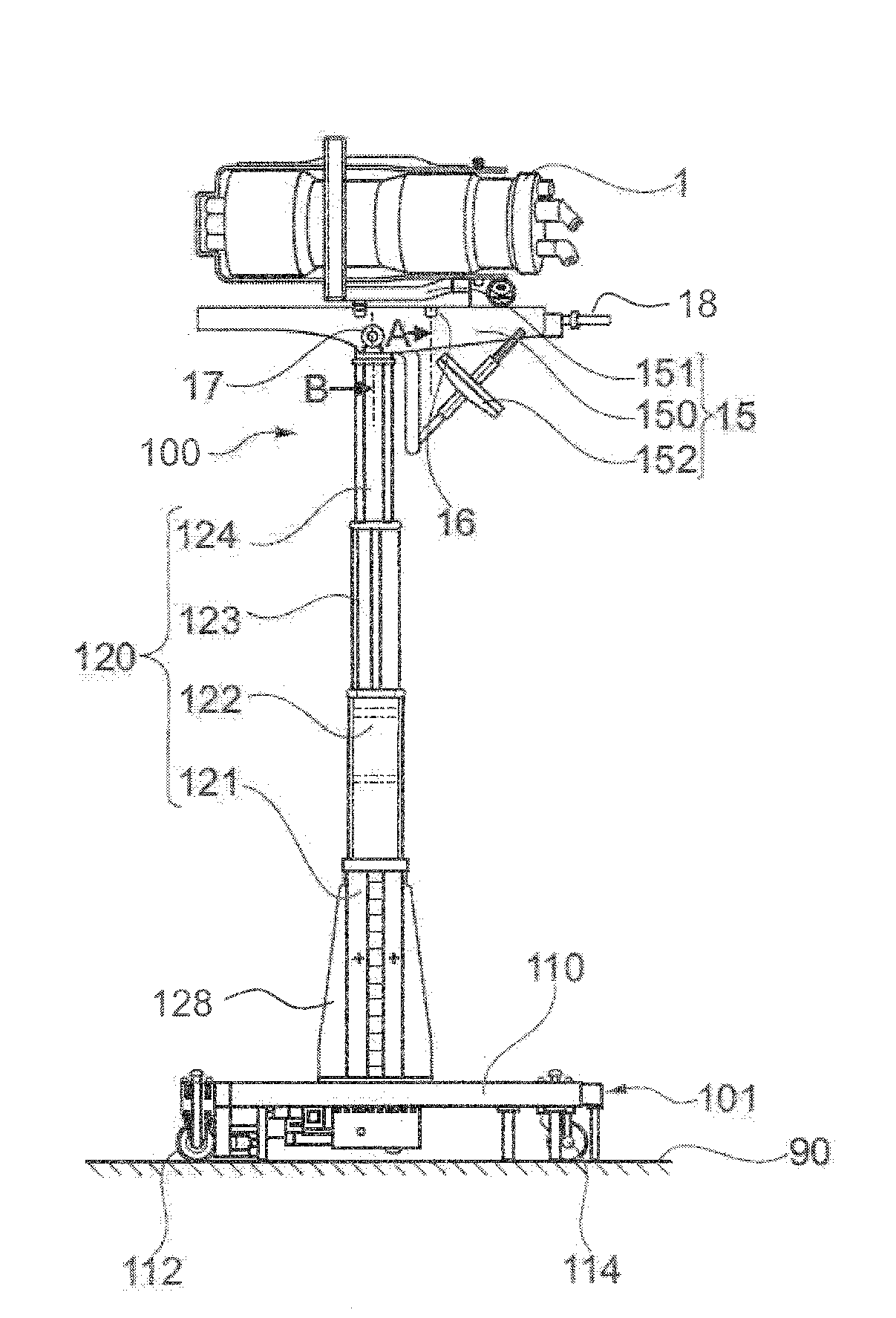 Turbine part replacing apparatus