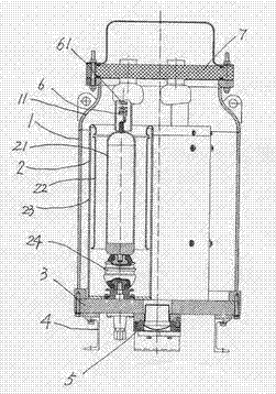 Dividing type electronic voltage transformer of three-phase capacitor