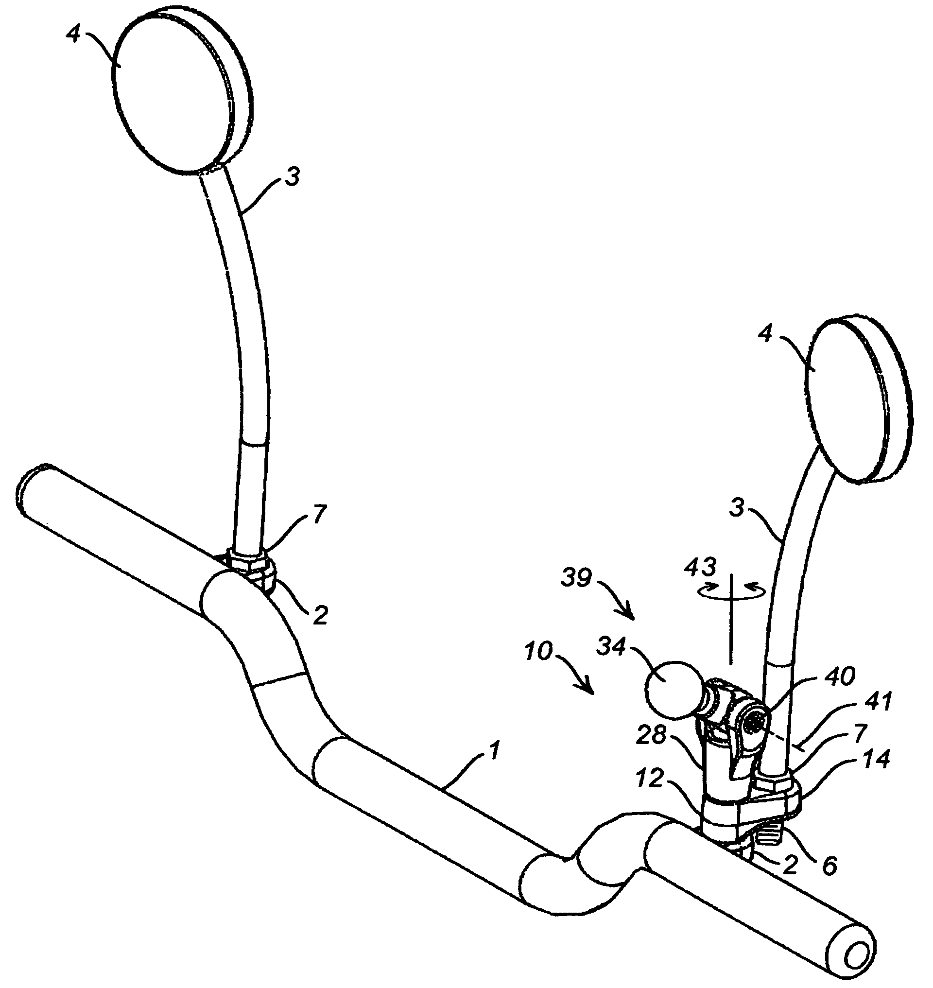 Handlebar mounting device