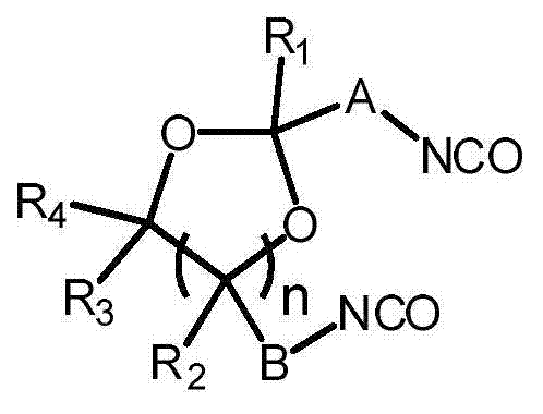 Degradable isocyanate and application thereof