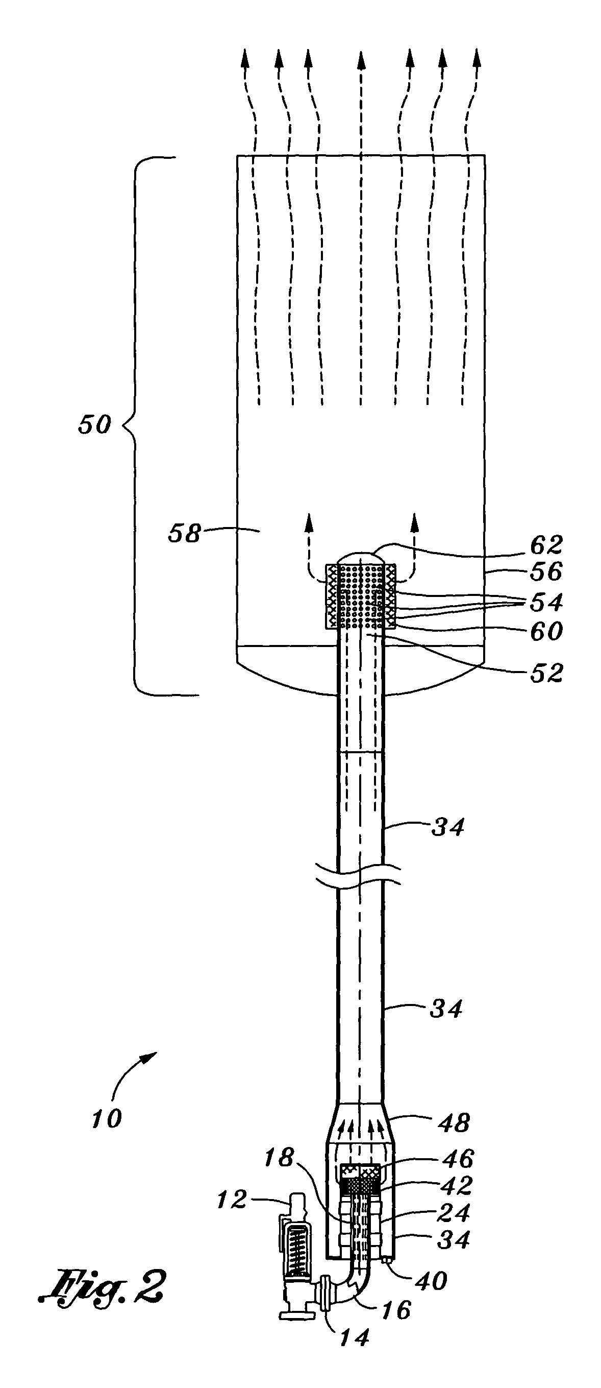 Reduced noise valve stack connection