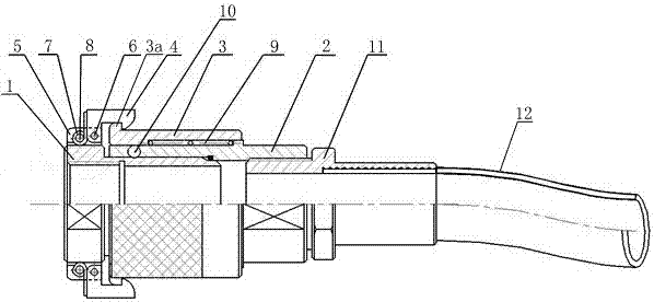 A safety locking structure of a fire extinguishing agent delivery hose quick connector