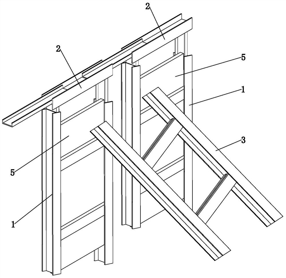 An assembled pipe jacking pit support structure and its construction technology