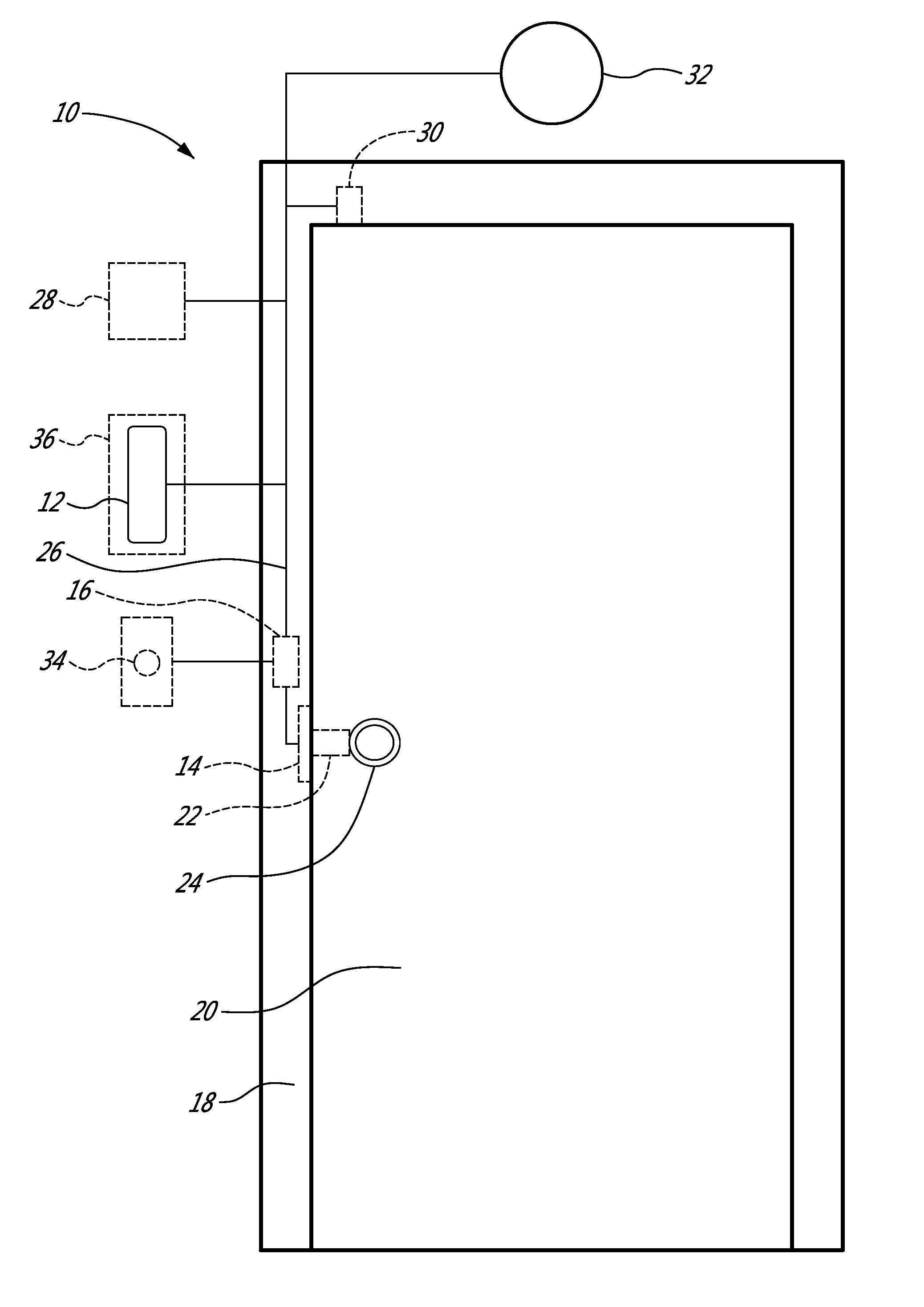 Electronic door access control system