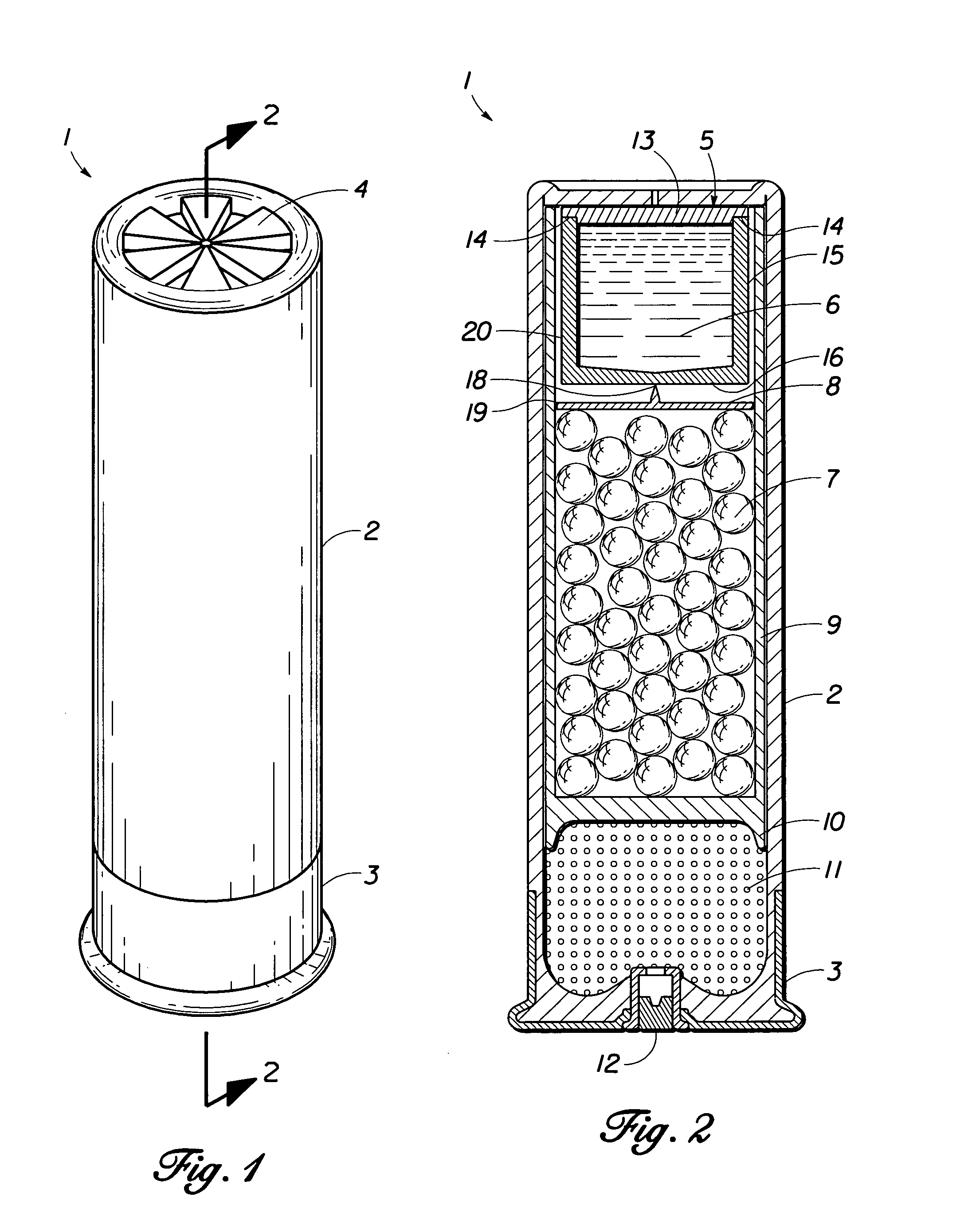 Liquid mist tracer for shotgun ammunition