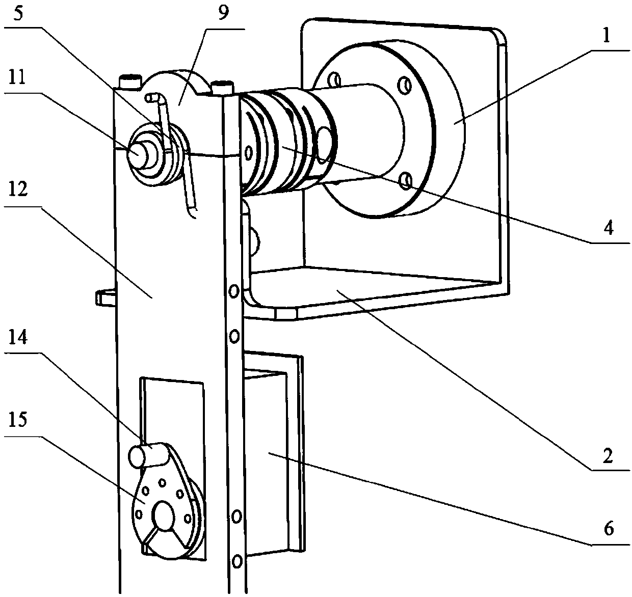 Simple simulated load and test device for thrust vectoring engine gas rudder