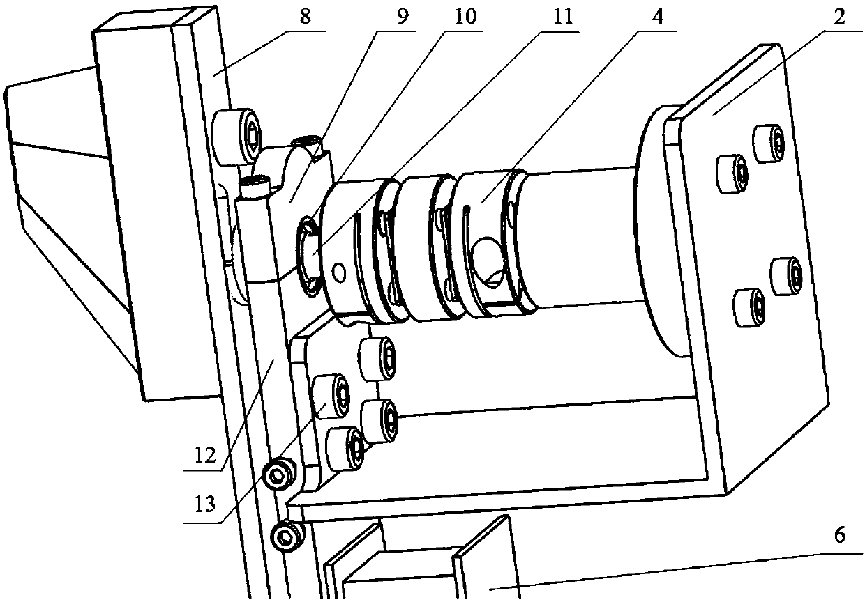 Simple simulated load and test device for thrust vectoring engine gas rudder