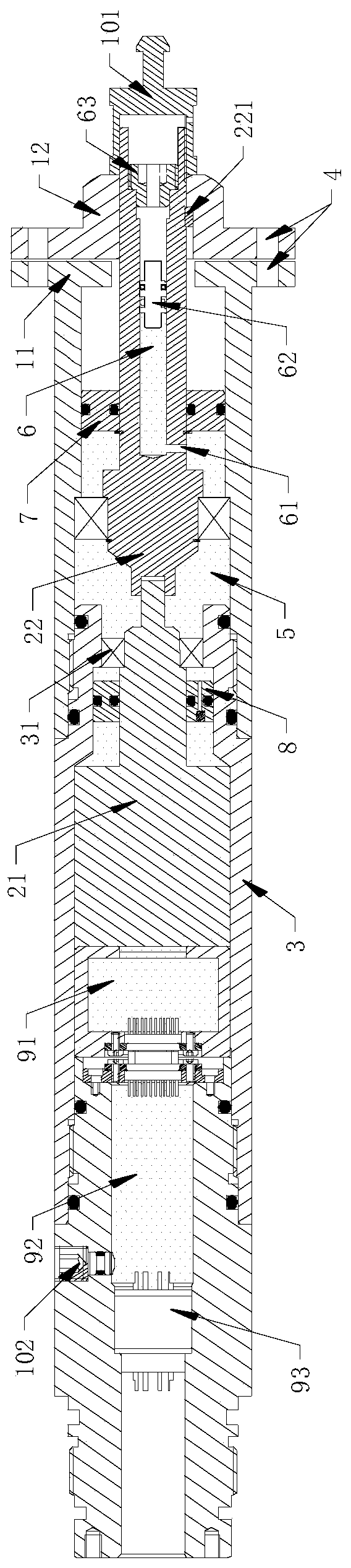 Shearing type slurry pulse generation device