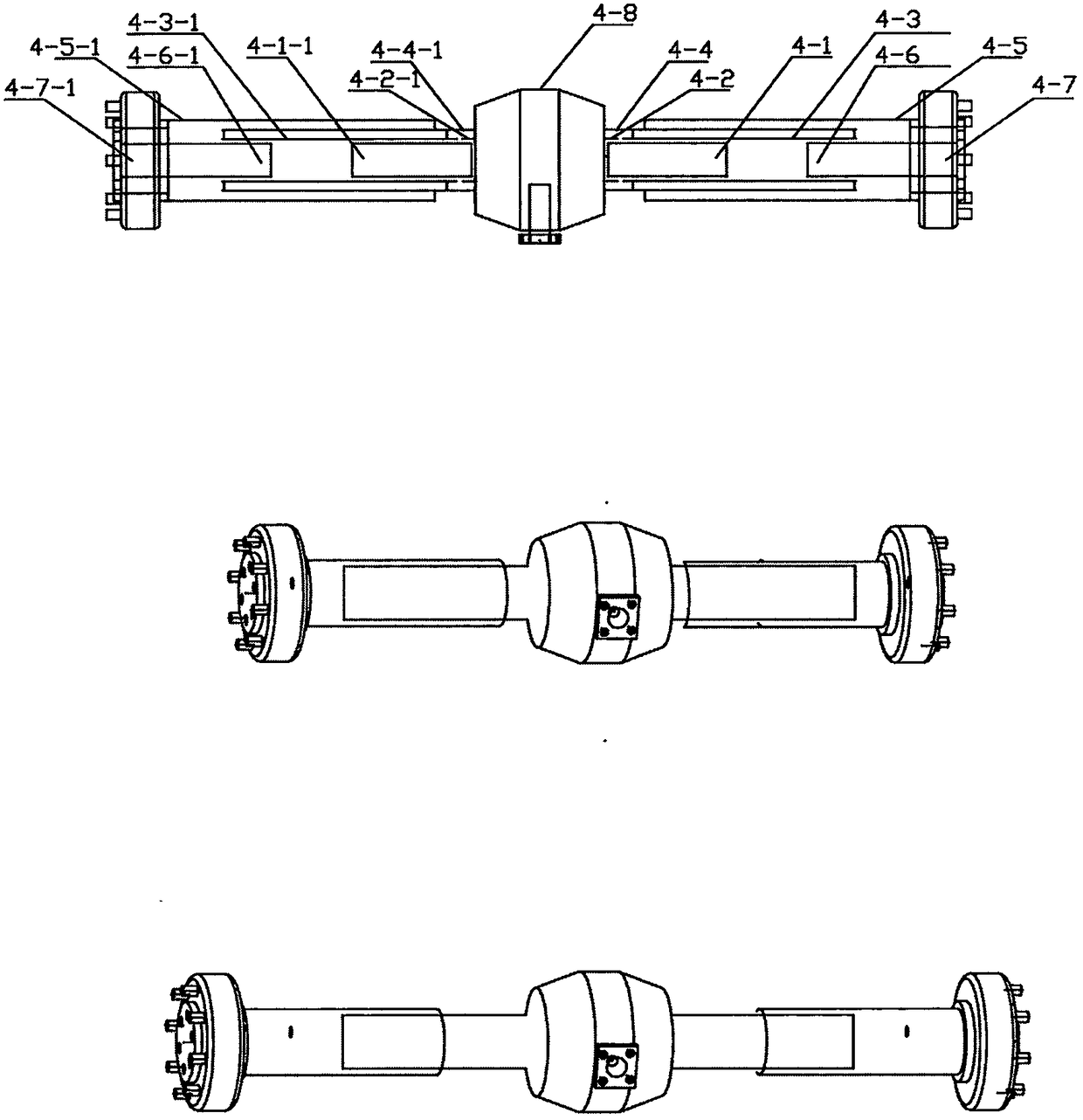 Double-layer transport vehicle capable of widening, narrowing, stretching and shortening