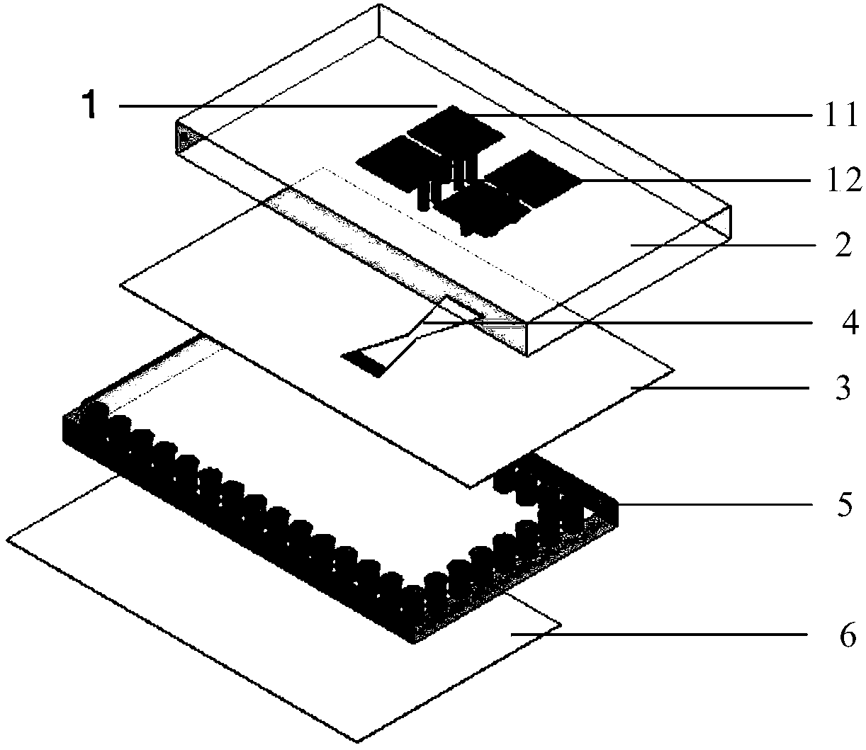 Improved broadband microstrip antenna unit