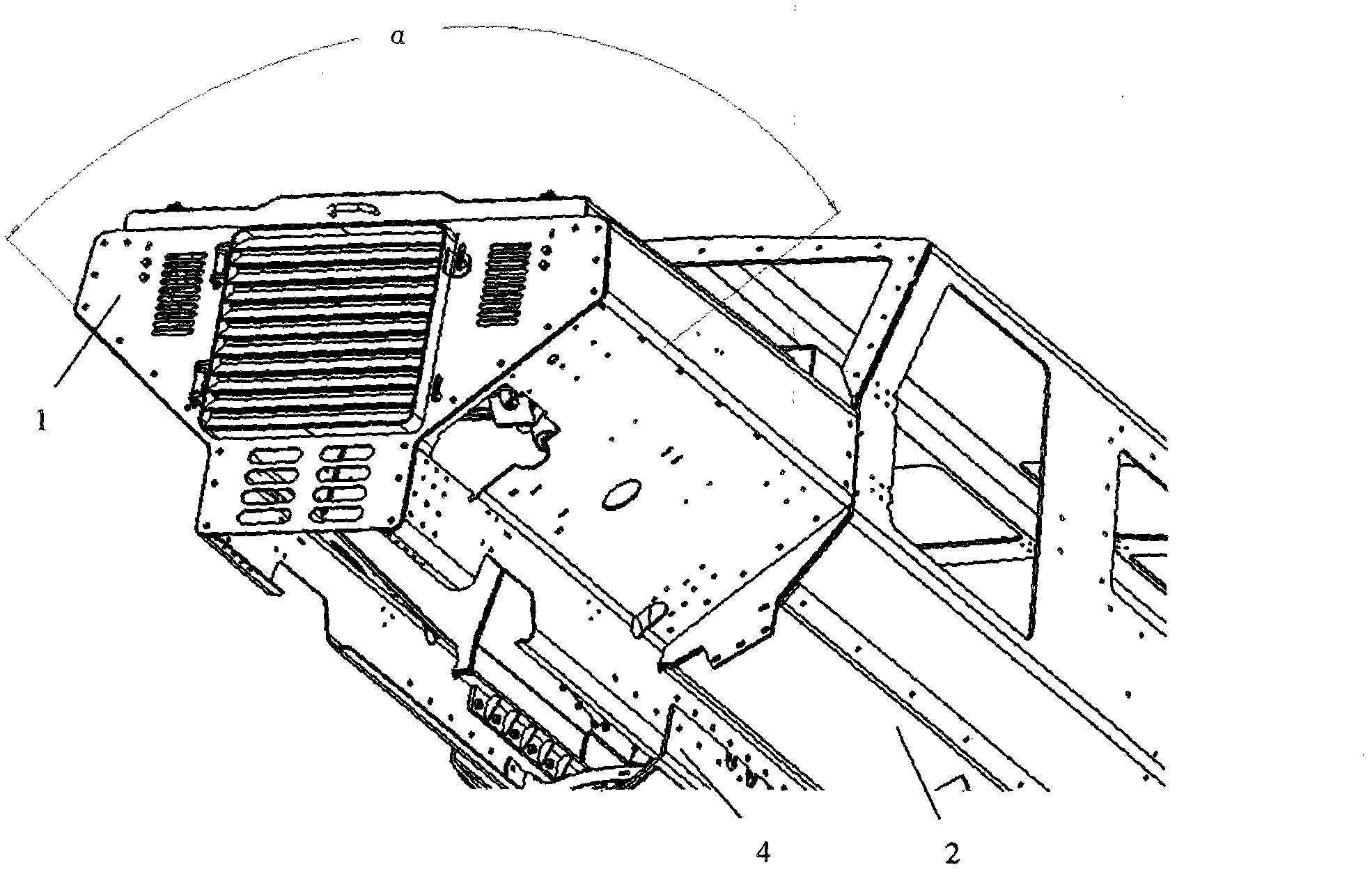 Anti-mine composite structure armored vehicle for carrying out multi-angle shunting on detonation waves