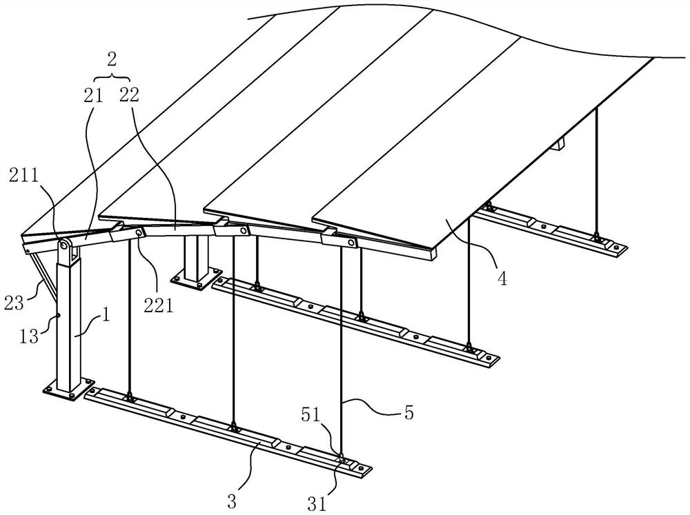 A municipal parking shed and its installation process