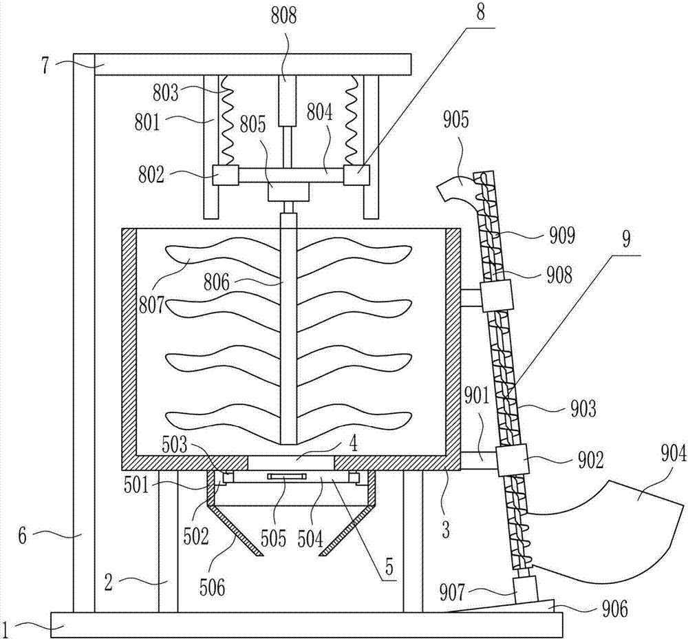 Cement mixing device for land photovoltaic power station construction