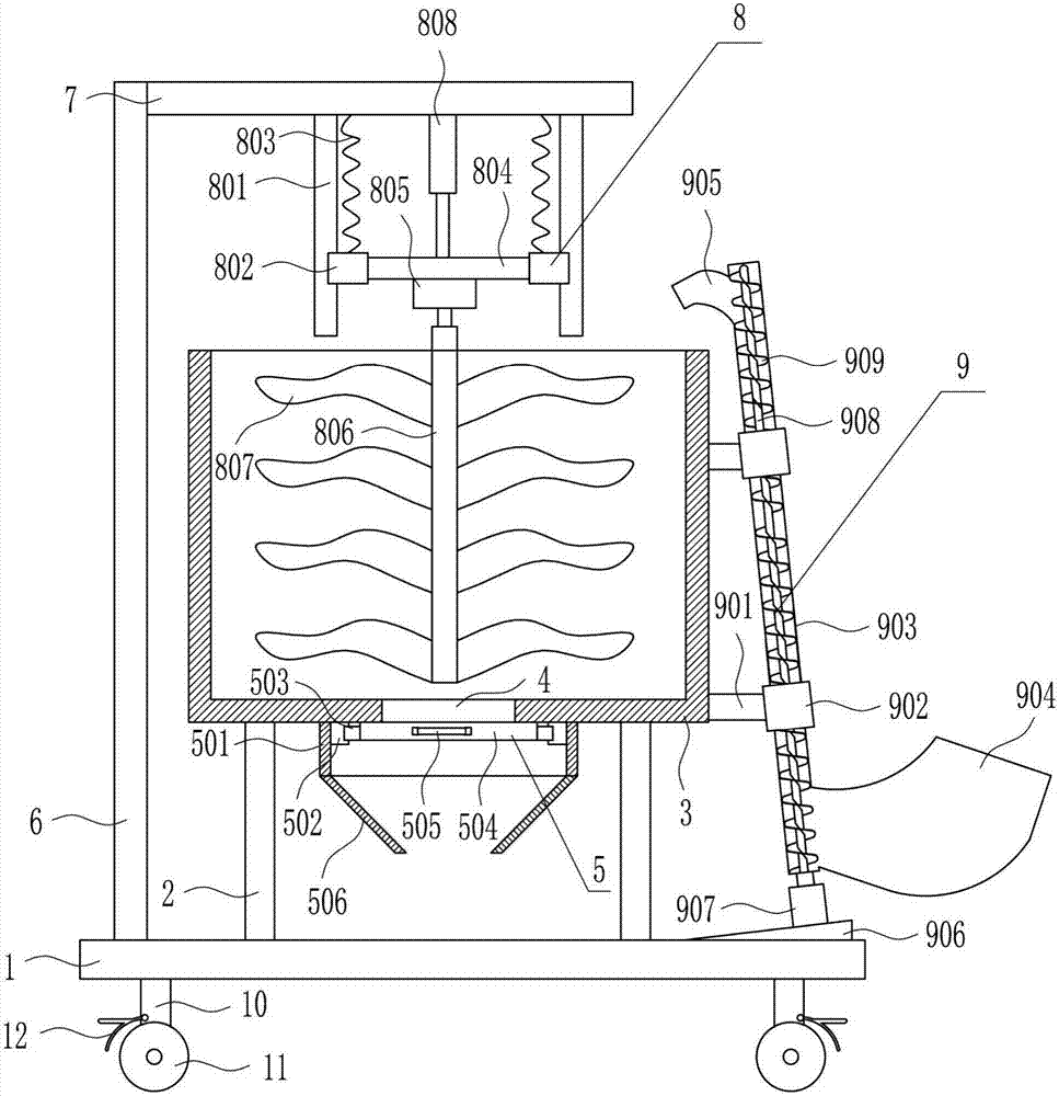 Cement mixing device for land photovoltaic power station construction