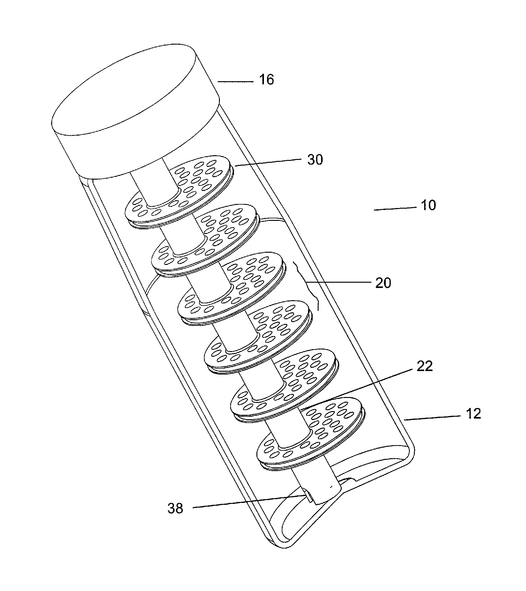 Manual hydrodynamic cavitation water treatment device