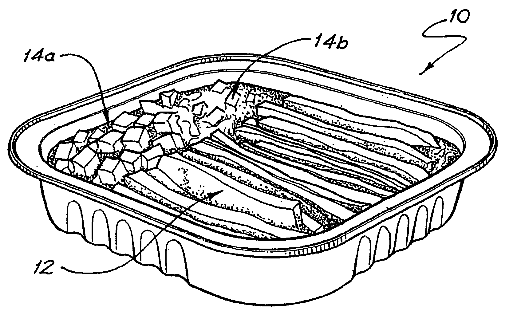 Canned pet food with sliced meat analogue