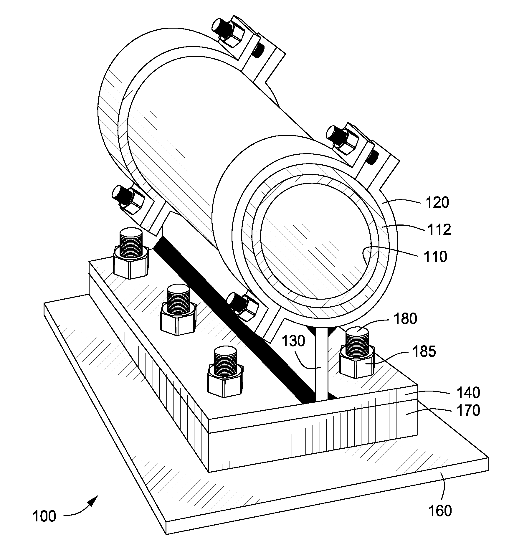 Acoustic Dampening Pipe Shoe