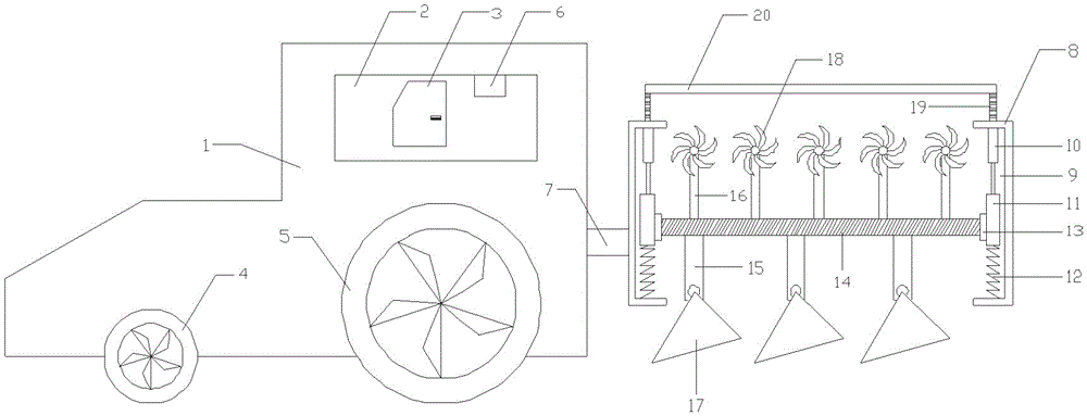 Rustproof ploughing machine facilitating soil loosening