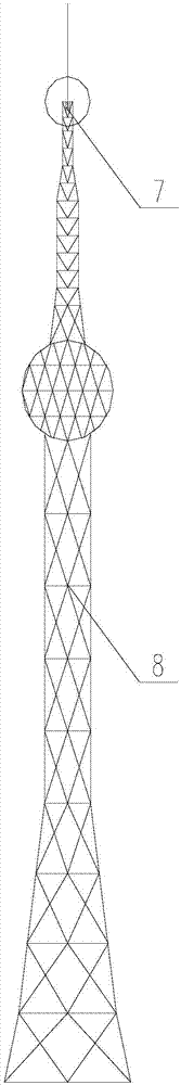 Television tower vibration damping device and preparing and using method thereof