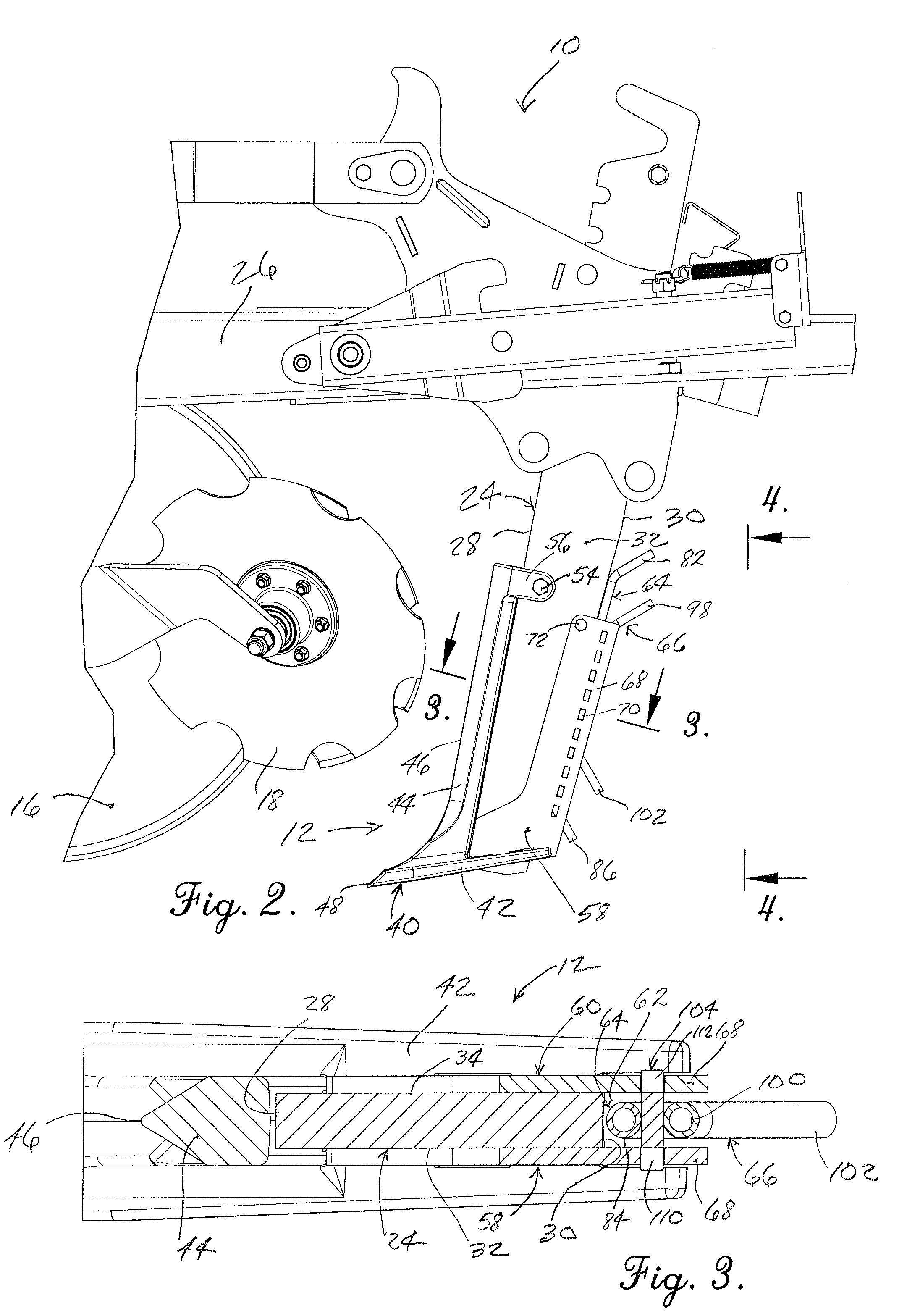 Tillage shank with adjustable depth fertilizer tube