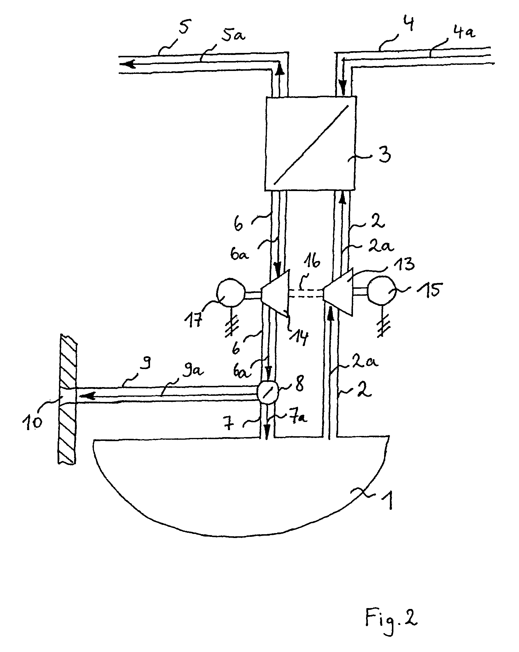 Arrangement and method for utilizing the heat of waste air for heating the bilge area of aircraft