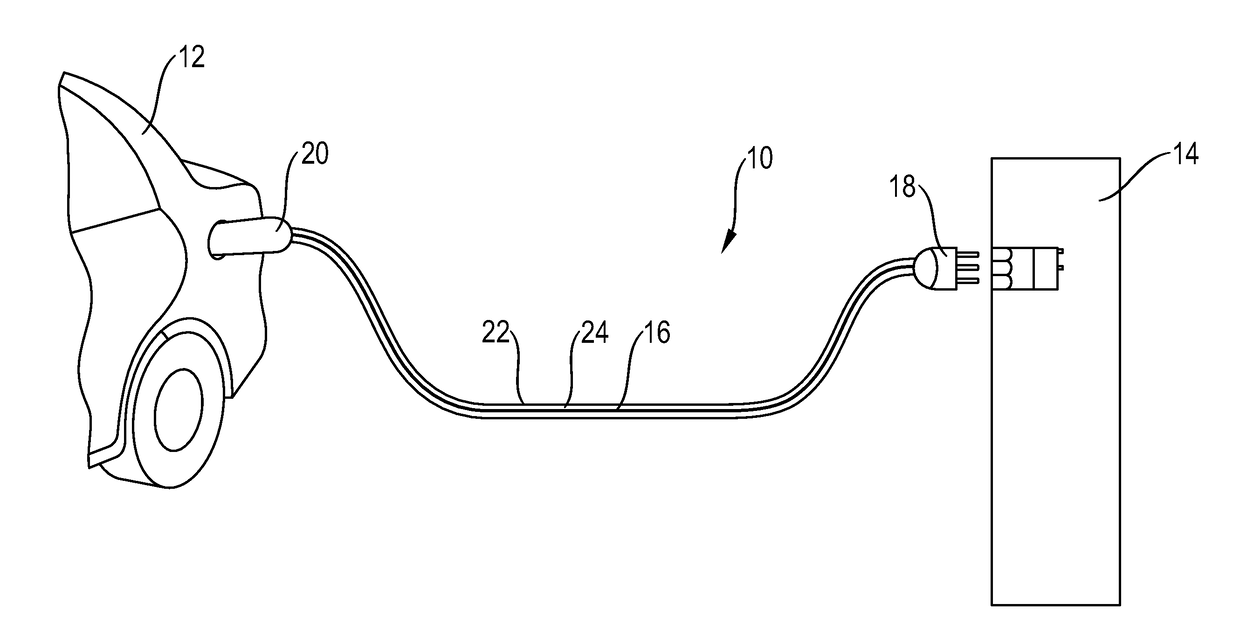 Electric line arrangement