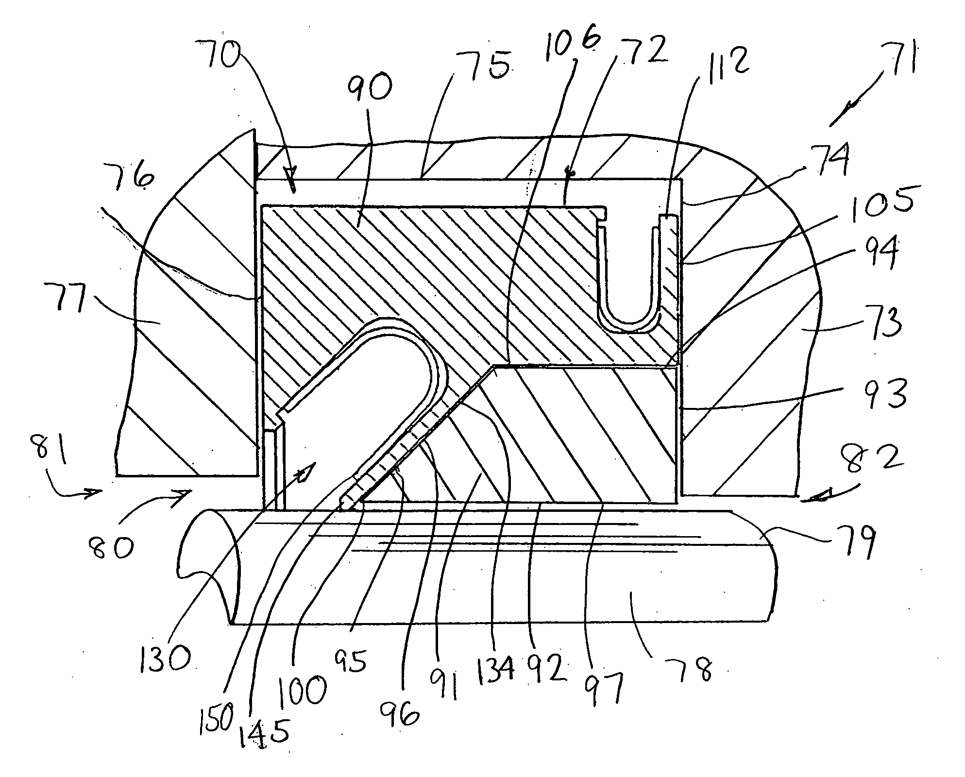 Low breakout friction energized gasket