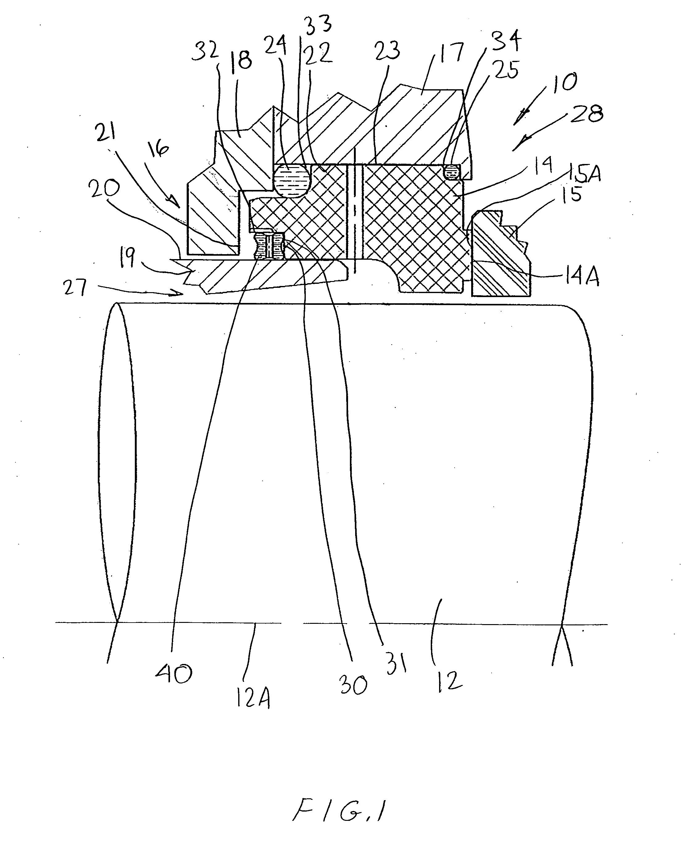 Low breakout friction energized gasket