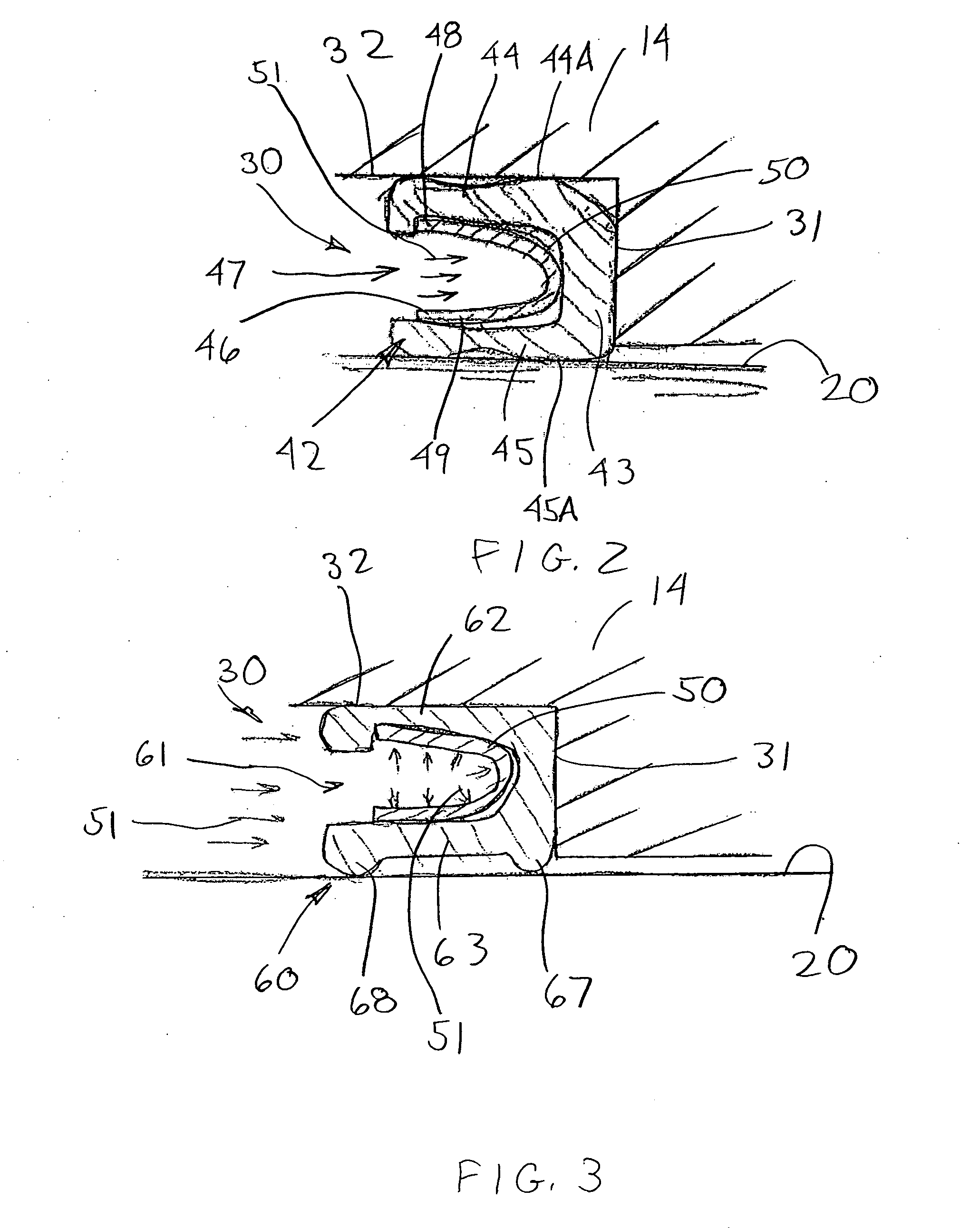 Low breakout friction energized gasket