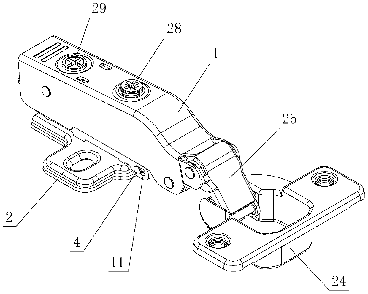 Quick disassembly and assembly structure of hinge base