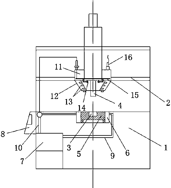 Blanking machine heat radiating device