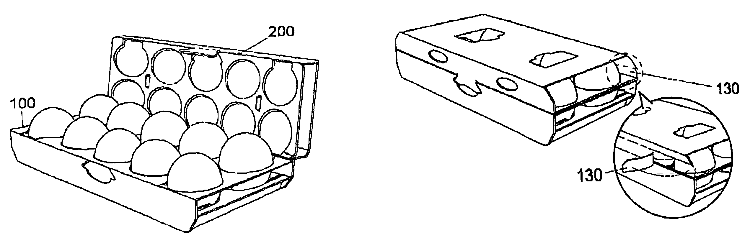 Eggs packing container using paperboard