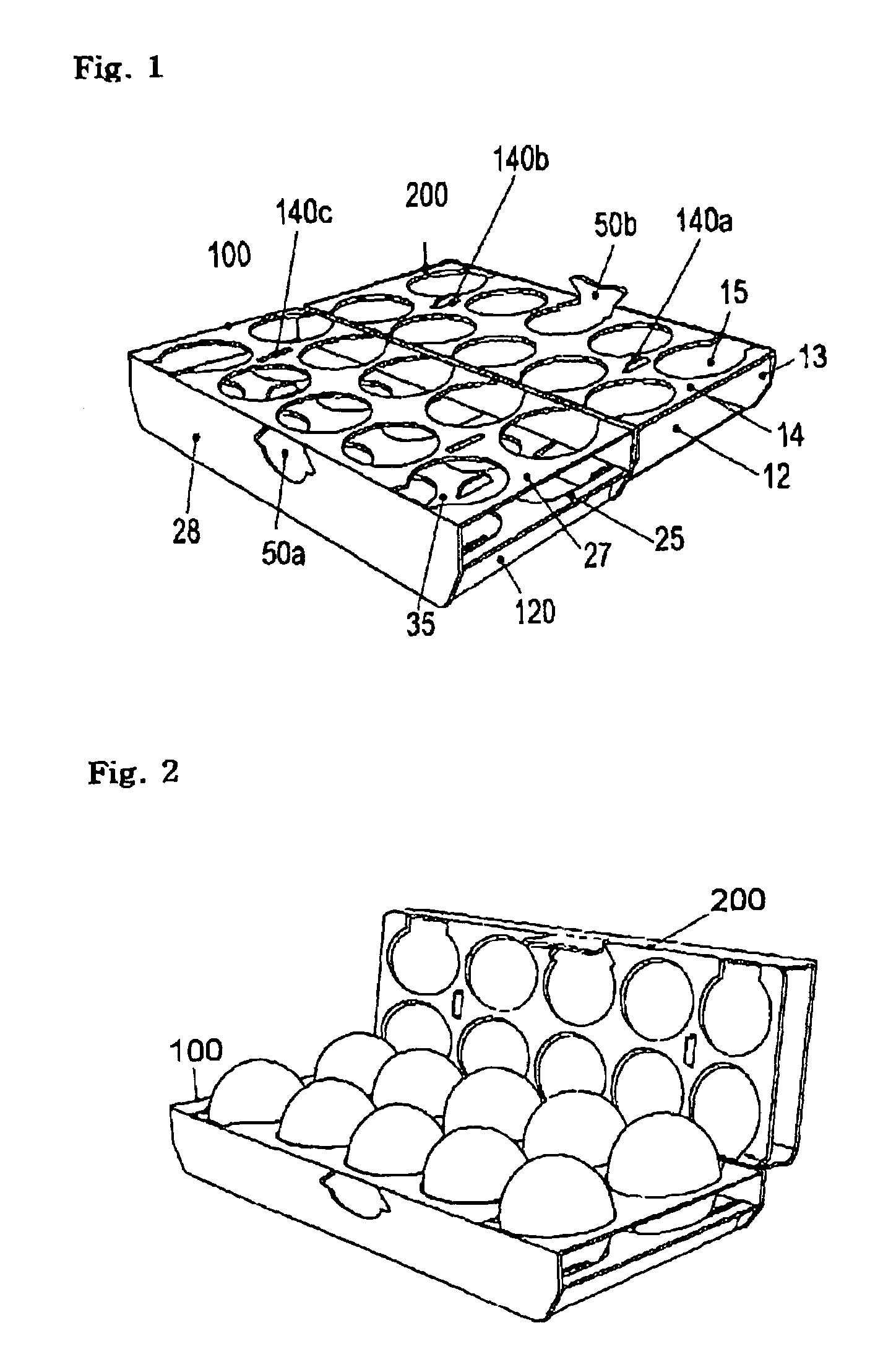 Eggs packing container using paperboard