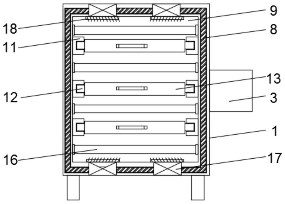 Roasting device for production for high-temperature-resistant lithium ion battery