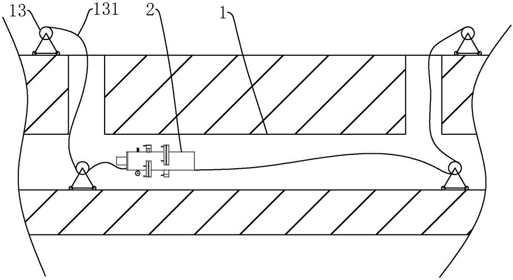 Municipal sewer pipeline reparation device and construction method thereof