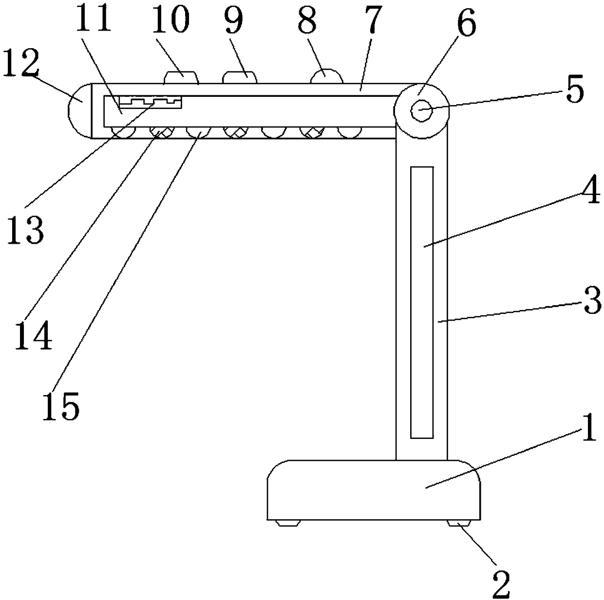 LED table lamp having eye protection function and suitable for primary and secondary school students