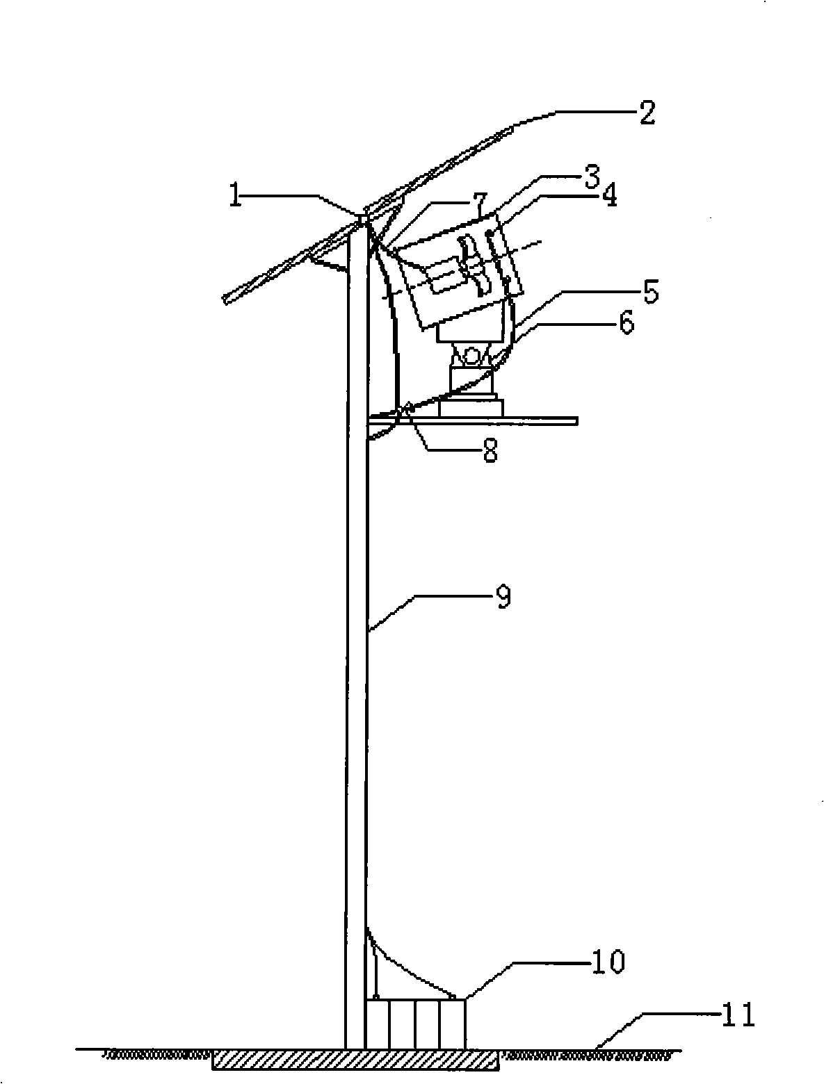 Solar outdoor environment temperature-lowering device