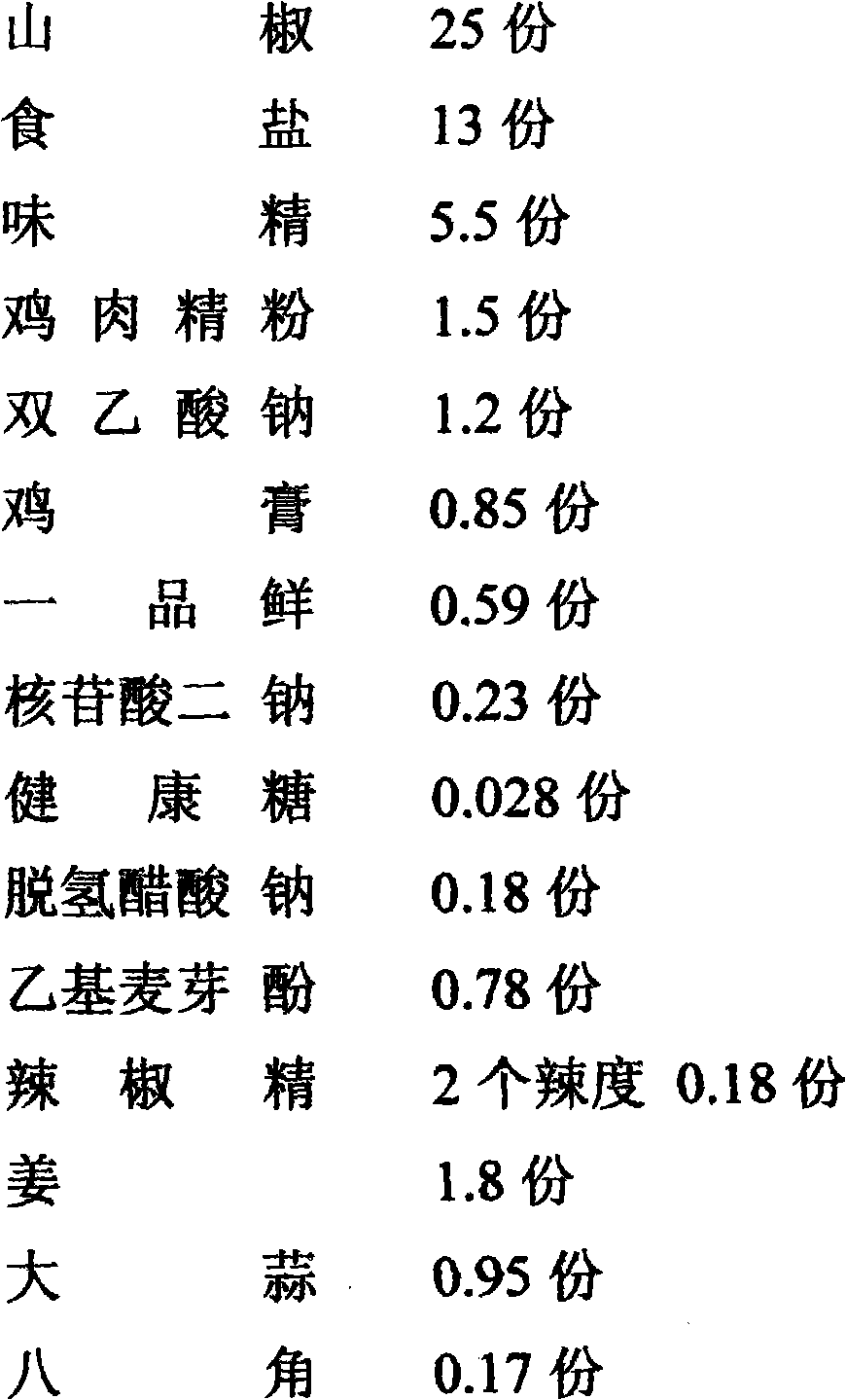 Production process for boiling chicken feet