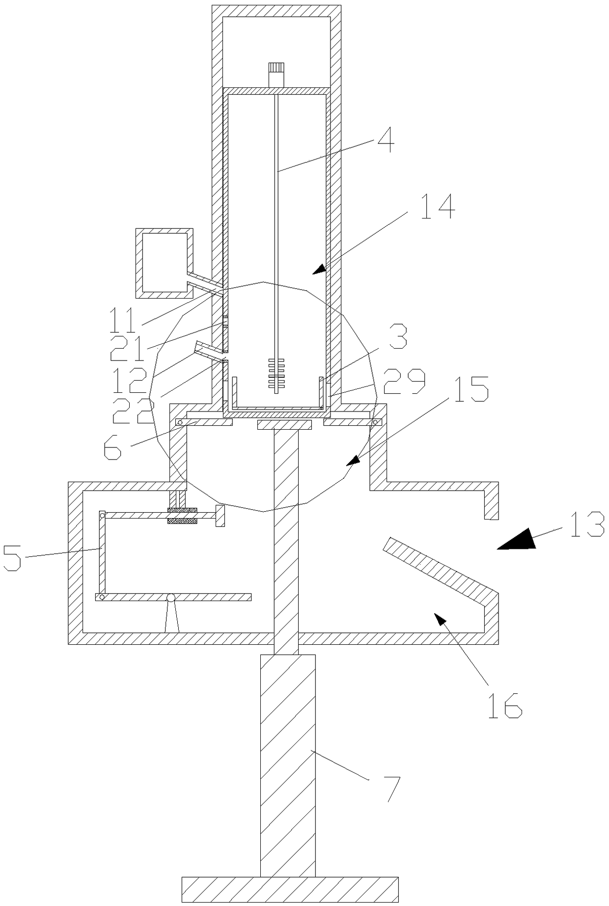 Mixing stirring device for scouring and abrading resisting concrete for hydraulic engineering