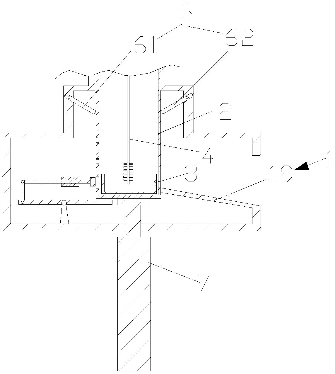 Mixing stirring device for scouring and abrading resisting concrete for hydraulic engineering