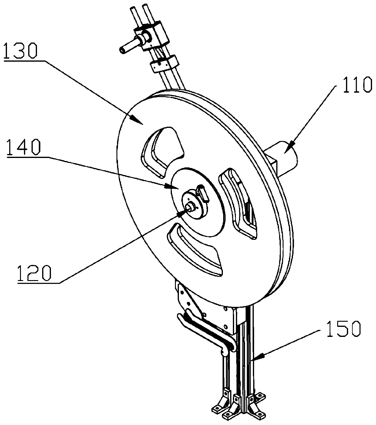 Cutting and packing device for connected material belt