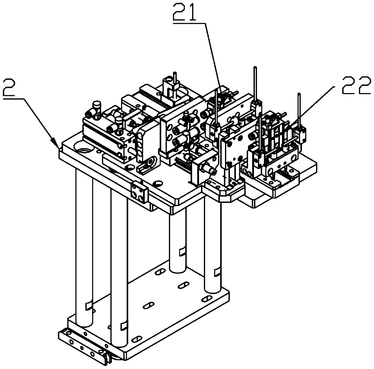 Cutting and packing device for connected material belt