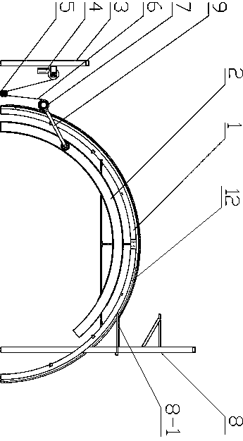 Novel two-side self-walking type curtain rolling device