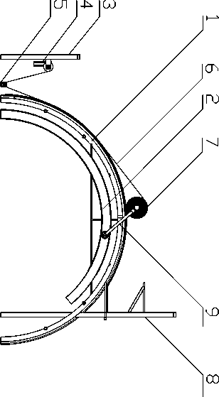 Novel two-side self-walking type curtain rolling device