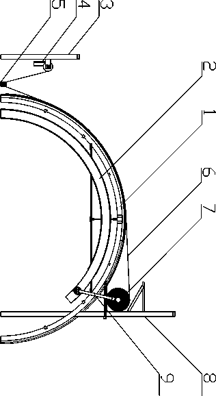 Novel two-side self-walking type curtain rolling device