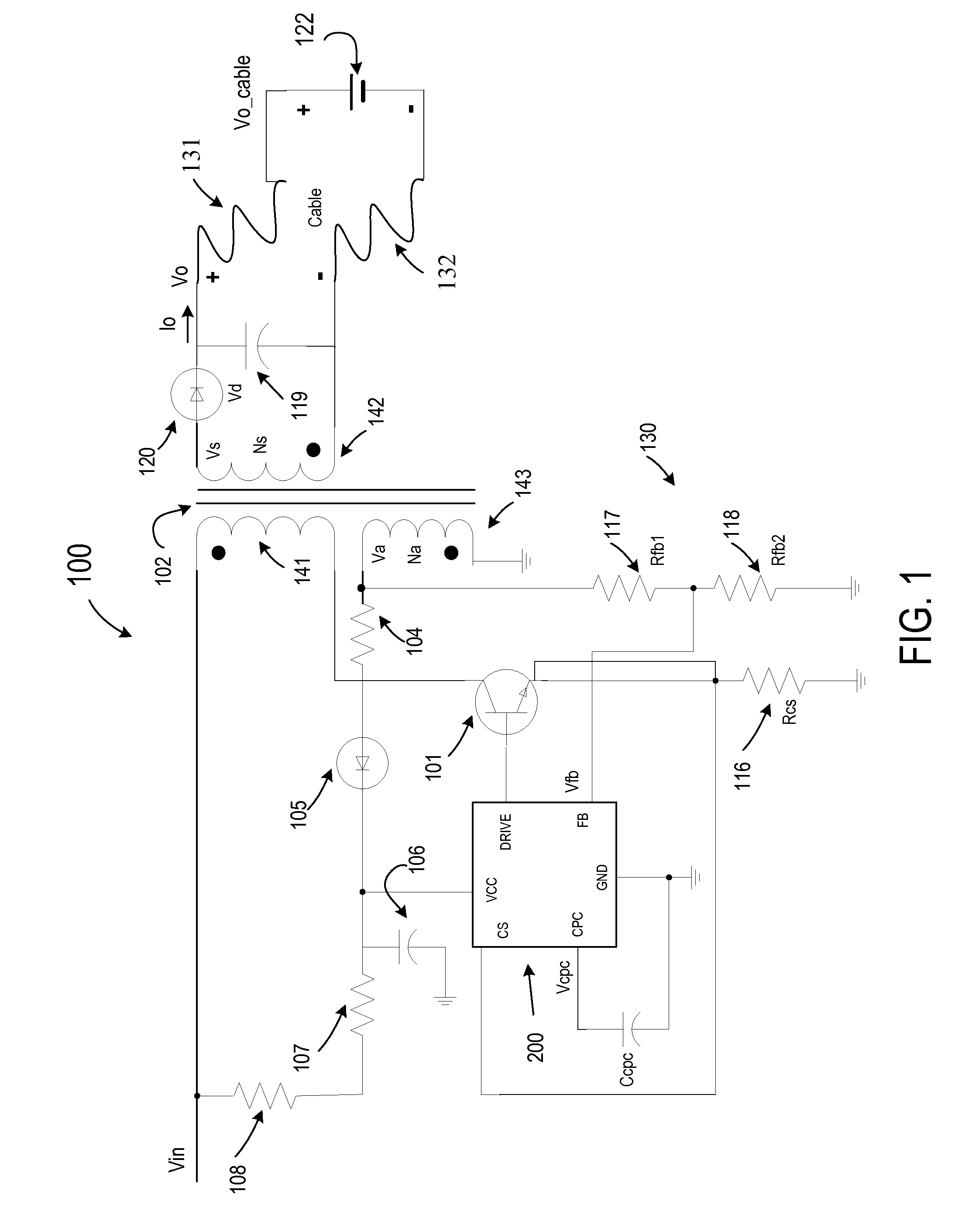 Adjustable cable voltage compensation for battery chargers